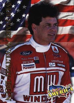 1996 Maxx Made in America #80 Michael Waltrip Front