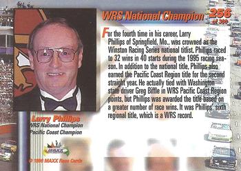 1996 Maxx Premier Series #256 Larry Phillips Back