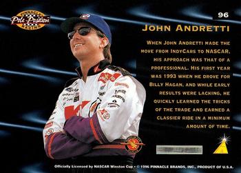 1996 Pinnacle Pole Position #96 John Andretti Back