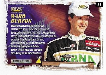 1996 Pinnacle Racer's Choice - Speedway Collection Artist's Proof #35 Ward Burton's Car Back