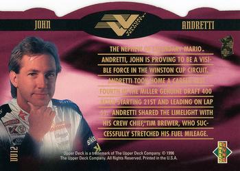 1996 Upper Deck - Virtual Velocity Gold #VV12 John Andretti Back