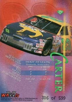 1996 Wheels Crown Jewels Elite - Emerald #35 Travis Carter Back