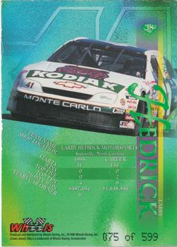 1996 Wheels Crown Jewels Elite - Emerald Treasure Chest #38 Larry Hedrick Back