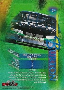 1996 Wheels Crown Jewels Elite - Topaz (Retail, Blue) #24 Ward Burton Back