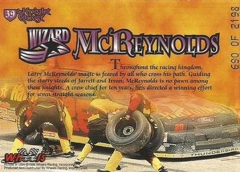 1996 Wheels Knight Quest Armor - Royalty #39 Larry McReynolds Back