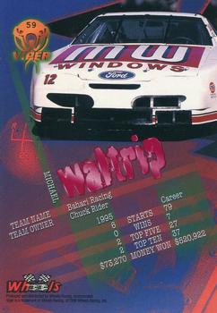 1996 Wheels Viper - Red Cobra #59 Michael Waltrip Back