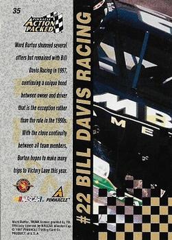 1997 Action Packed - First Impressions #35 Ward Burton's Car Back