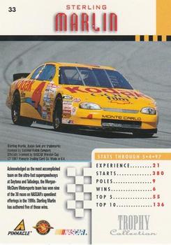 1997 Pinnacle - Trophy Collection #33 Sterling Marlin's Car Back