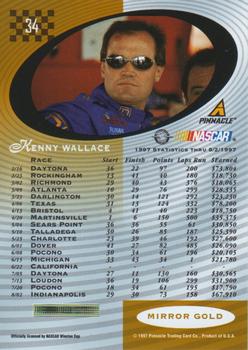 1997 Pinnacle Certified - Mirror Gold #34 Kenny Wallace Back