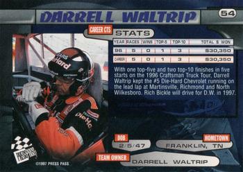 1997 Press Pass - Lasers #54 Darrell Waltrip Back