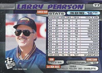 1997 Press Pass - Lasers #77 Larry Pearson Back