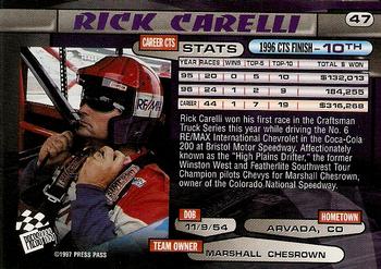 1997 Press Pass - Torquers #47 Rick Carelli Back