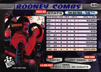 1997 Press Pass - Torquers #65 Rodney Combs Back