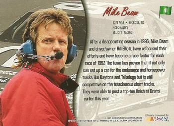 1997 Ultra Update #41 Mike Beam Back