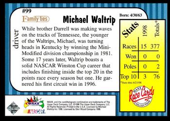 1998 Maxx 10th Anniversary #99 Michael Waltrip Back