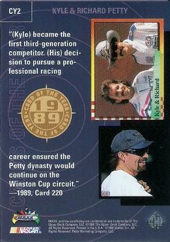 1998 Maxx 10th Anniversary - Card of the Year #CY2 Kyle Petty / Richard Petty Back