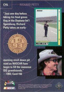1998 Maxx 10th Anniversary - Card of the Year #CY6 Richard Petty Back