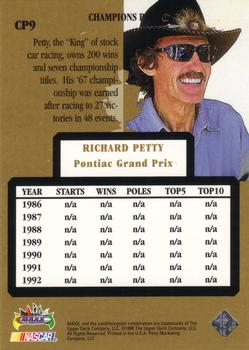 1998 Maxx 10th Anniversary - Champions Past #CP9 Richard Petty Back