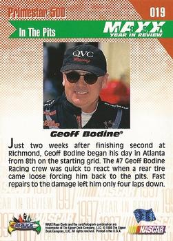 1998 Maxx 1997 Year In Review #019 Geoff Bodine Back