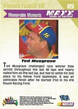 1998 Maxx 1997 Year In Review #025 Ted Musgrave Back