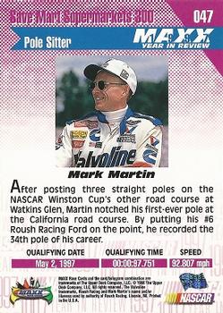 1998 Maxx 1997 Year In Review #047 Mark Martin Back
