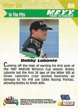 1998 Maxx 1997 Year In Review #059 Bobby Labonte Back