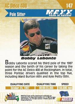1998 Maxx 1997 Year In Review #147 Bobby Labonte Back