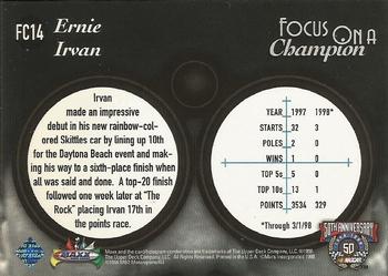 1998 Maxx - Focus on a Champion #FC14 Ernie Irvan Back