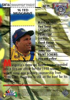 1998 Maxx - Swappin' Paint #SW16 Ted Musgrave's Car Back