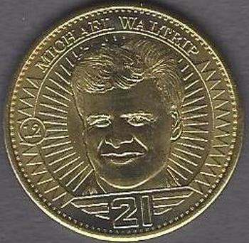 1998 Pinnacle Mint Collection - Coins: Gold Plate #12 Michael Waltrip Front
