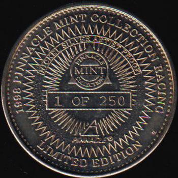 1998 Pinnacle Mint Collection - Coins: Nickel Silver Artist Proof #19 Bill Elliott's Car Back