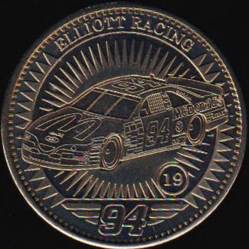 1998 Pinnacle Mint Collection - Coins: Nickel Silver Artist Proof #19 Bill Elliott's Car Front