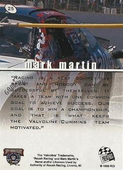1998 Press Pass Stealth - Fusion #25 Mark Martin Back