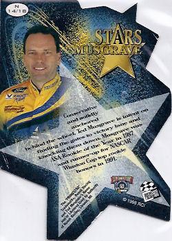 1998 Press Pass Stealth - Stars Die Cuts #N 14 Ted Musgrave Back