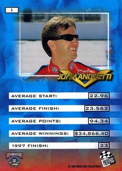 1998 Press Pass VIP - Explosive #1 John Andretti Back
