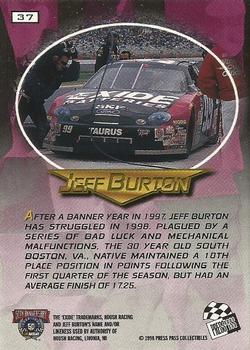 1998 Press Pass VIP - Explosive #37 Jeff Burton's Car Back