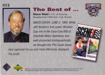 1998 Upper Deck Road to the Cup - Cover Story #CS13 Jeff Gordon Back