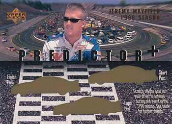 1998 Upper Deck Victory Circle - Predictor Plus #P+15 Jeremy Mayfield Front