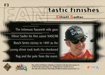 1999 Maxx - FANtastic Finishes #F3 Elliott Sadler's Car Back