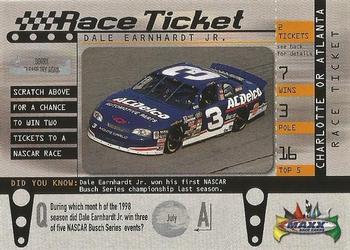 1999 Maxx - Race Ticket #RT4 Dale Earnhardt Jr.'s Car Front