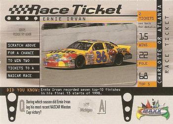 1999 Maxx - Race Ticket #RT7 Ernie Irvan's Car Front