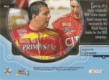 1999 Maxx - Racing Images #RI2 Kevin Lepage Back