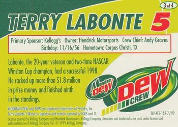 1999 Press Pass Dew Crew #3 Terry Labonte Back
