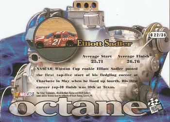 1999 Press Pass Stealth - Octane SLX Die Cuts #O 22 Elliott Sadler Back