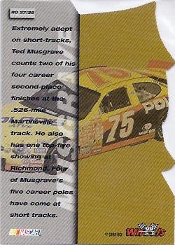 1999 Wheels - Runnin' N Gunnin' Foils #RG 27 Ted Musgrave Back