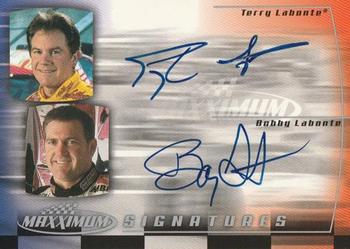 2000 Maxximum - Signatures #TB-2 Terry Labonte/Bobby Labonte Front