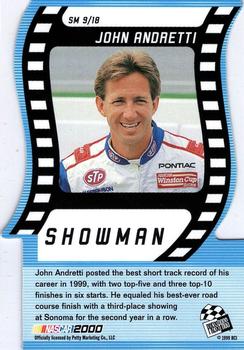 2000 Press Pass - Showman Die Cuts #SM 9 John Andretti Back