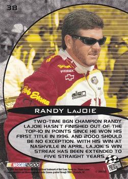 2000 Press Pass Optima - Platinum #38 Randy LaJoie Back