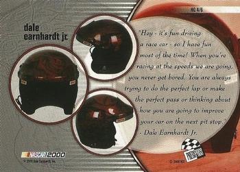 2000 Press Pass VIP - Head Gear Explosives #HG 4 Dale Earnhardt Jr. Back