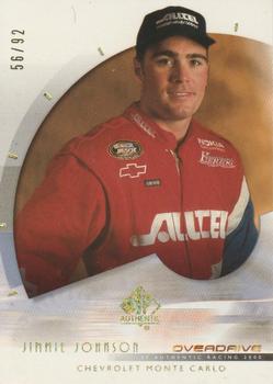 2000 SP Authentic - Overdrive Gold #39 Jimmie Johnson Front